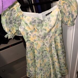 Floral Puff Sleeve Dress